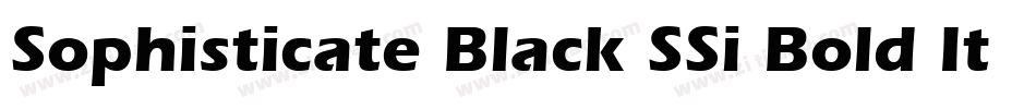 Sophisticate Black SSi Bold Italic字体转换